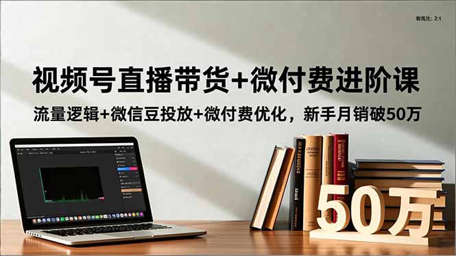 (16684期)视频号直播带货+微付费进阶课:流量逻辑+微信豆投放+微付费优化,新手月销破50万-吾爱创业网