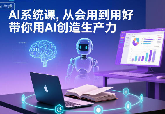 AI系统课,从会用到用好,带你用AI创造生产力-吾爱创业网