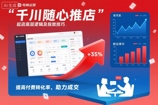 千川随心推起店底层逻辑及投放技巧,提高付费转化率,助力成交-吾爱创业网