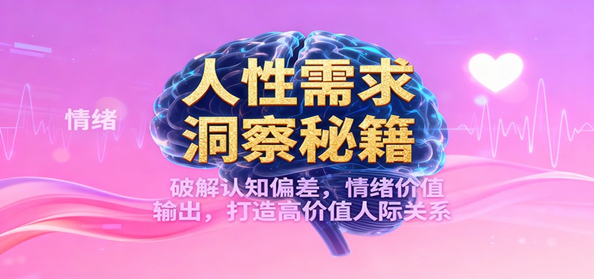 人性需求洞察秘籍,破解认知偏差,情绪价值输出,打造高价值人际关系-吾爱创业网
