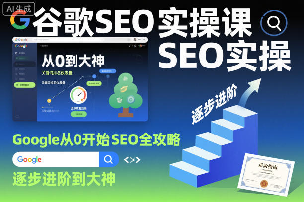 谷歌SEO实操课，Google从0开始SEO全攻略，逐步进阶到大神-吾爱创业网