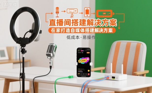 直播间搭建解决方案,在家打造自媒体搭建解决方案-吾爱创业网