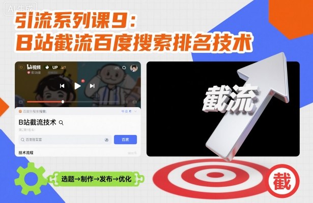 引流系列课9:B站截流百度搜索排名技术-吾爱创业网
