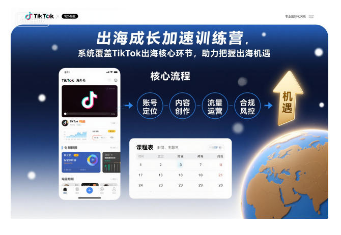 出海成长加速训练营,系统覆盖TikTok出海核心环节,助力把握出海机遇(更新)-吾爱创业网