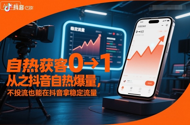 自热获客从0到1之抖音自热爆量，不投流也能在抖音拿稳定流量-吾爱创业网