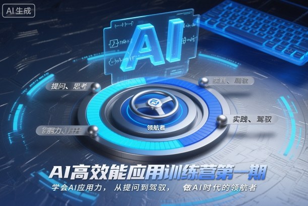 AI高效能应用训练营第一期,学会AI应用力,从提问到驾驭,做AI时代的领航者-吾爱创业网