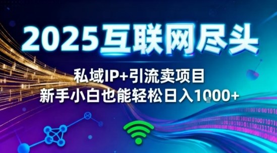 2025网创尽头王炸项目!私域IP+精准引流,新手小白在家躺賺日入1k,零经验也能上手【揭秘】-吾爱创业网