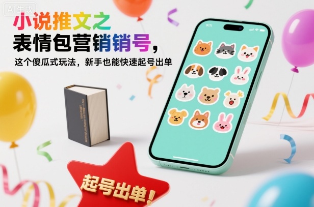 小说推文之表情包营销号,这个傻瓜式玩法,新手也能快速起号出单-吾爱创业网