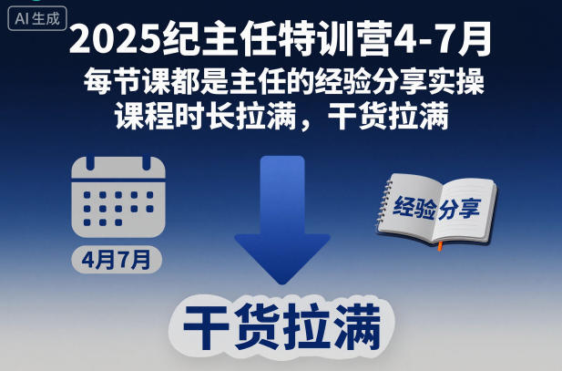 2025纪主任特训营4-7月,每节课都是主任的经验分享实操,课程时长拉满,干货拉满-吾爱创业网