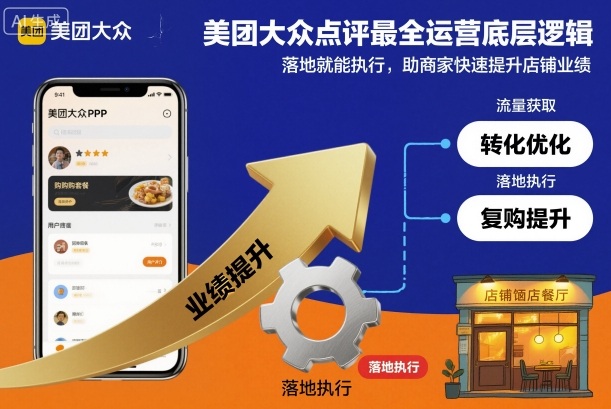 美团大众点评最全运营底层逻辑，落地就能执行，助商家快速提升店铺业绩-吾爱创业网