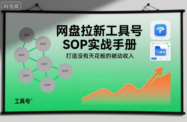 网盘拉新工具号SOP实战手册,打造没有天花板的被动收入-吾爱创业网