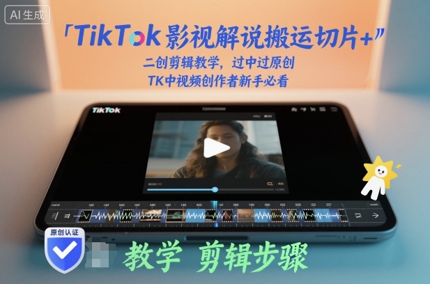 TikTok影视解说搬运切片+二创剪辑教学,过中过原创,TK中视频创作者新手必看-吾爱创业网