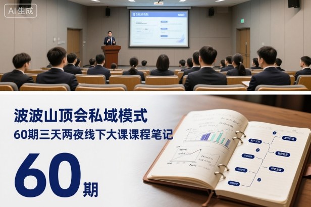 波波山顶会私域模式60期三天两夜线下大课课程笔记（文档）-吾爱创业网