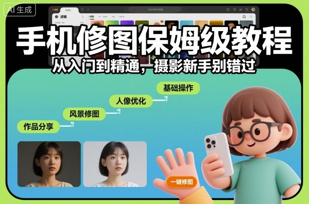 手机修图保姆级教程,从入门到精通,摄影新手别错过-吾爱创业网