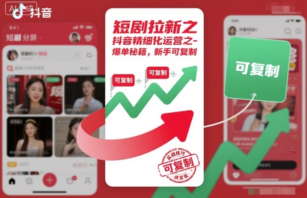 短剧拉新之抖音精细化运营之爆单秘籍,新手可复制-吾爱创业网