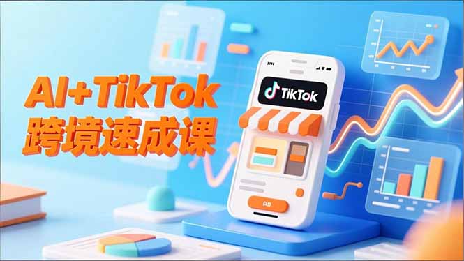 (16745期)AI+TikTok跨境速成课,智能翻译、店铺定位、流程拆解,7天高效上线运营-吾爱创业网