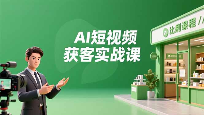 (16747期)AI短视频获客实战课,数字人创作、实体行业应用、精准引流,30天获取客源月入6万+-吾爱创业网
