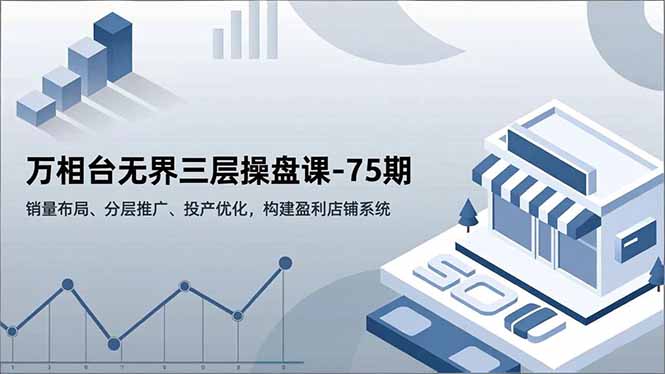 (16769期)万相台无界三层操盘课-75期,销量布局、分层推广、投产优化,构建盈利店铺系统-吾爱创业网