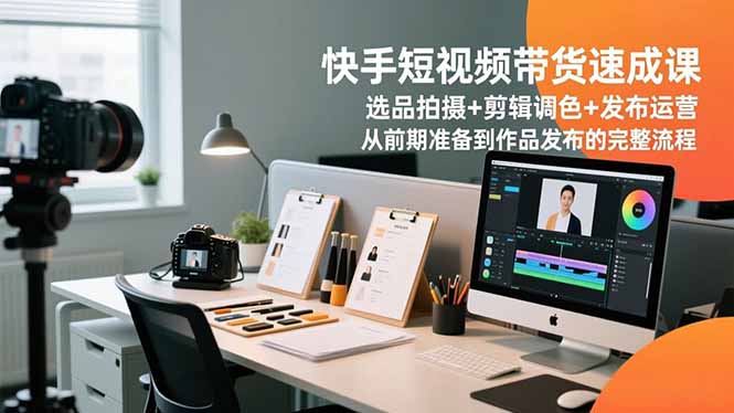 (16752期)快手短视频带货速成课,选品拍摄+剪辑调色+发布运营,从前期准备到作品发布的完整流程-吾爱创业网