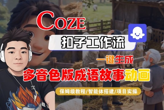 Coze扣子智能体工作流一键生成“多音色版成语故事“动画,全流程保姆级教学-吾爱创业网