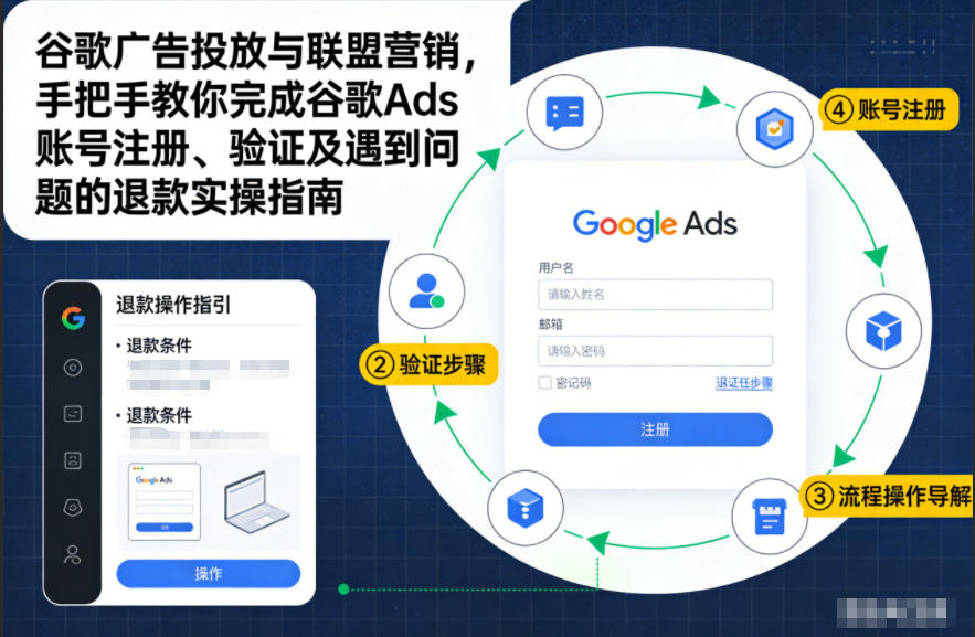 谷歌广告投放与联盟营销，手把手教你完成谷歌Ads账号注册、验证及遇到问题的退款实操指南-吾爱创业网