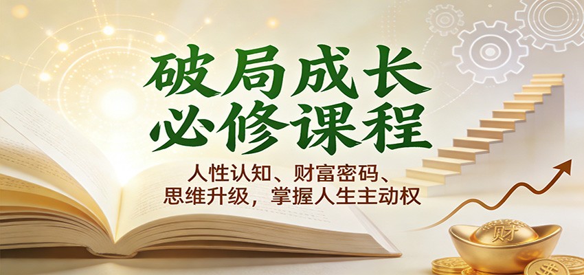 破局成长必修课2.0：人性认知、财富密码、思维升级，掌握人生主动权-吾爱创业网
