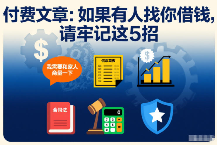 付费文章：如果有人找你借钱，请牢记这5招-吾爱创业网