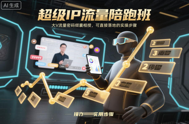 超级IP流量陪跑班,大V流量密码倾囊相授,可直接落地的实操步骤-吾爱创业网