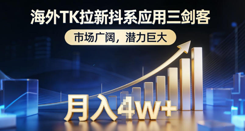 海外TK拉新抖系应用三剑客，市场广阔，潜力巨大，月入1w+-吾爱创业网