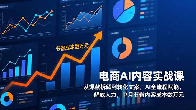 （17061期）电商AI内容实战课，从爆款拆解到转化文案，AI全流程赋能，解放人力，单月节省内容成本数万元-吾爱创业网