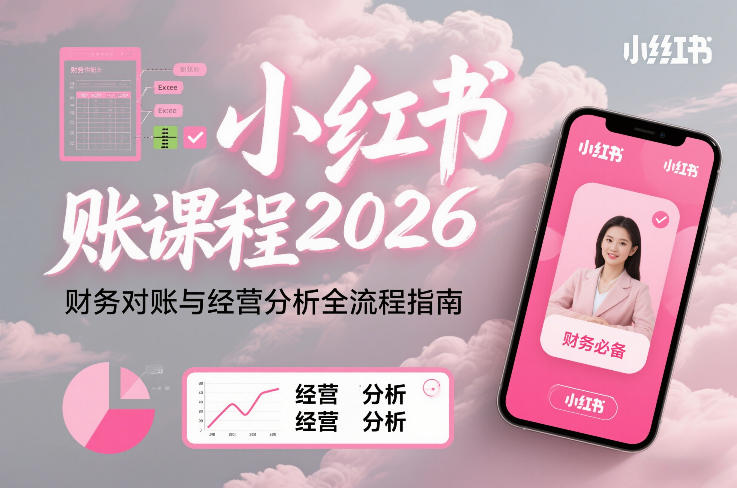 小红书对账课程2026，财务对账与经营分析全流程指南-吾爱创业网