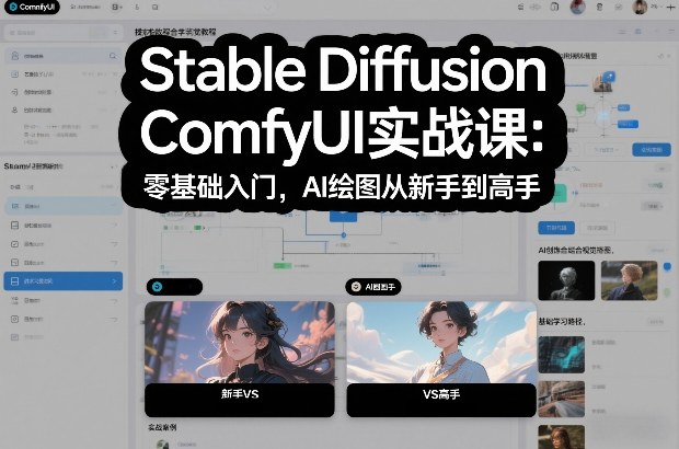 Stable Diffusion ComfyUI实战课：零基础入门，AI绘图从新手到高手-吾爱创业网