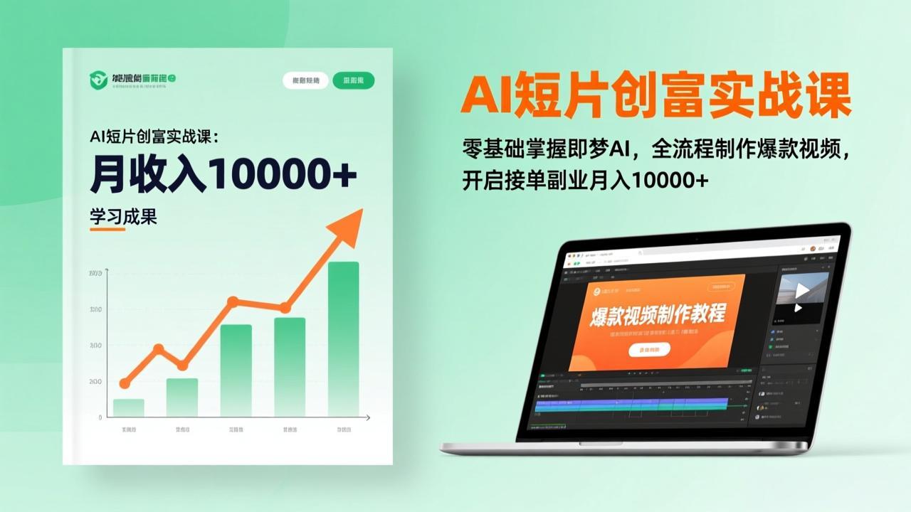 （17236期）AI短片创富实战课：零基础掌握即梦AI，全流程制作爆款视频，开启接单副业月入10000+(更新)-吾爱创业网