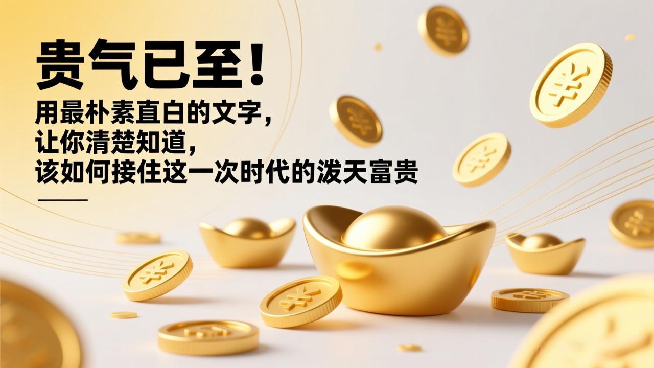 （17049期）付费文章：贵气已至！用最朴素直白的文字，让你清楚知道，该如何接住这一次时代的泼天富贵-吾爱创业网