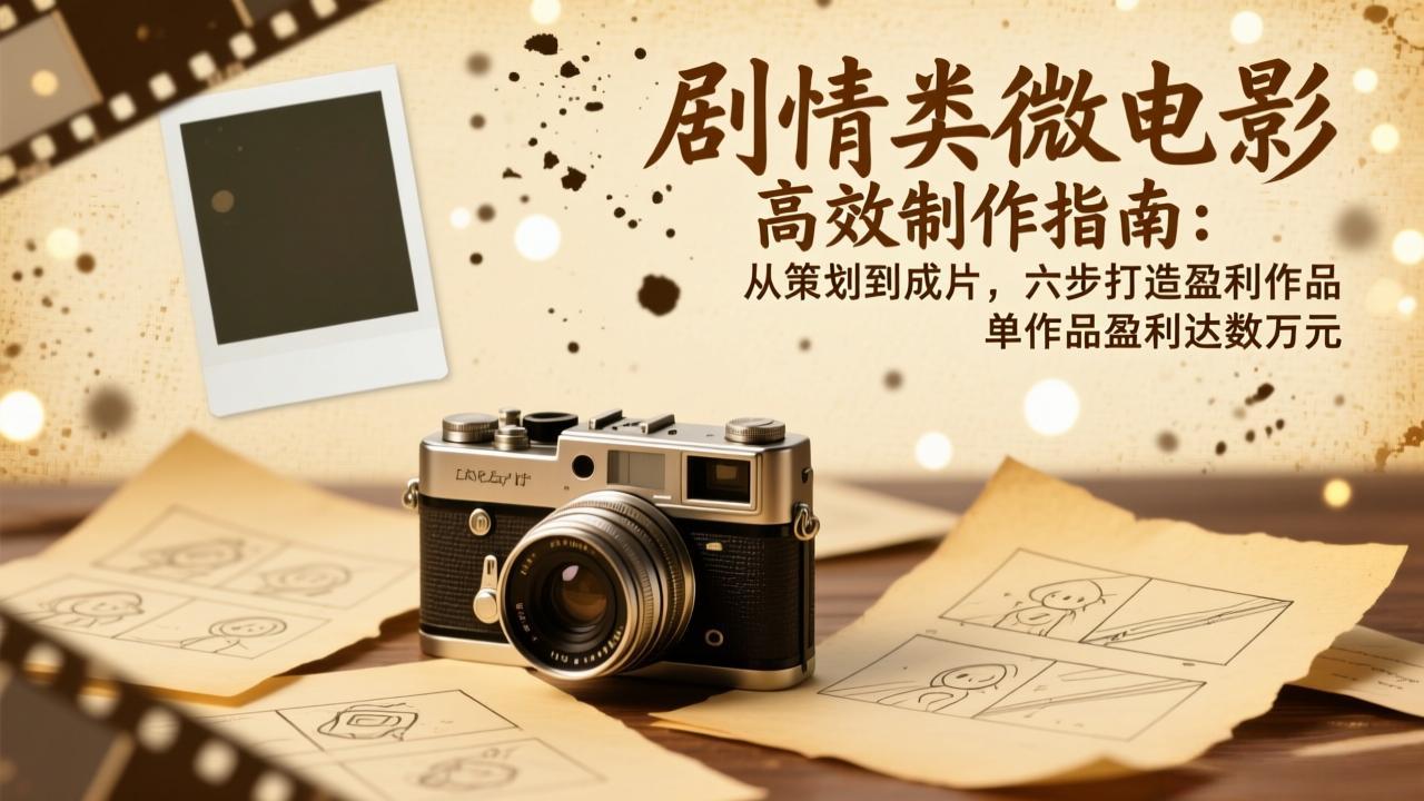 （17086期）剧情类微电影高效制作指南：从策划到成片，六步打造盈利作品，单作品盈利达数万元-吾爱创业网