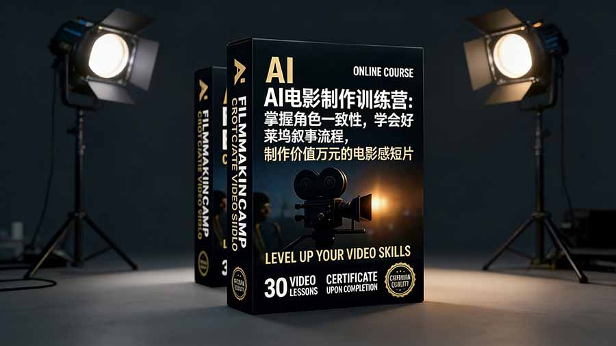 （17223期）AI电影制作训练营：掌握角色一致性，学会好莱坞叙事流程，制作价值万元的电影感短片-吾爱创业网