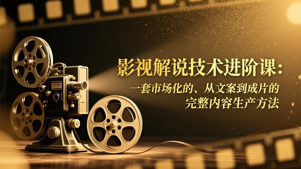 （17185期）影视解说技术进阶课：一套市场化的、从文案到成片的完整内容生产方法-吾爱创业网