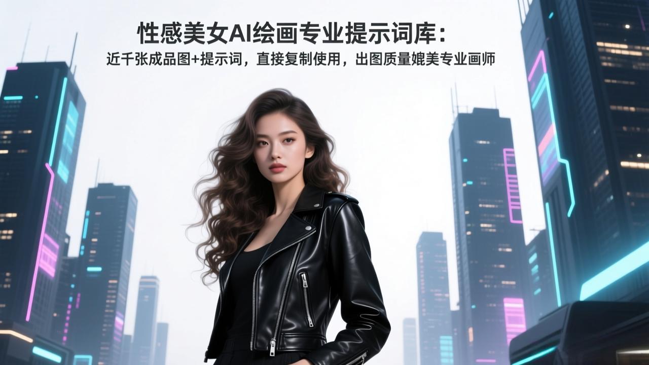 （17262期）性感美女AI绘画专业提示词库：近千张成品图+提示词，直接复制使用，出图质量媲美专业画师-吾爱创业网