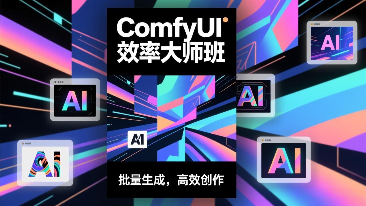 （17107期）ComfyUI效率大师班：工作流搭建，批量生成，将个人AI出图效率提升5-10倍，月接单收入1-3万-吾爱创业网