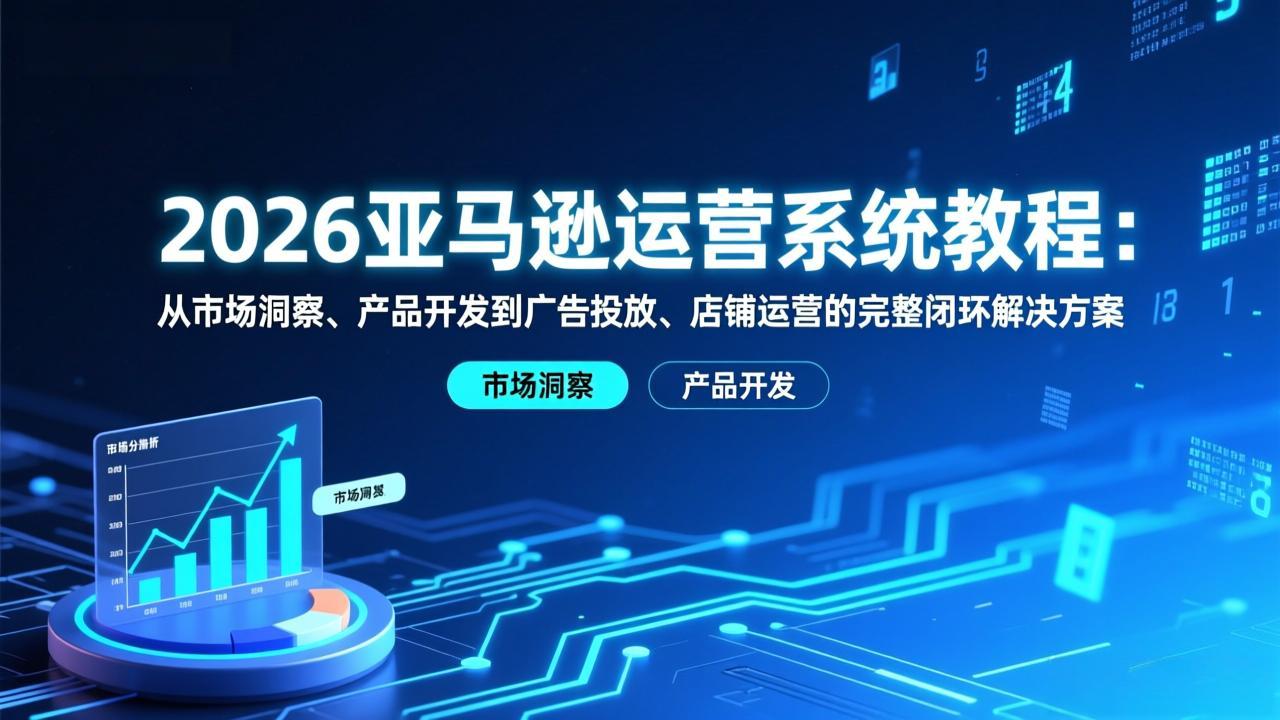 （17208期）2026亚马逊运营系统教程：从市场洞察、产品开发到广告投放、店铺运营的完整闭环解决方案-吾爱创业网