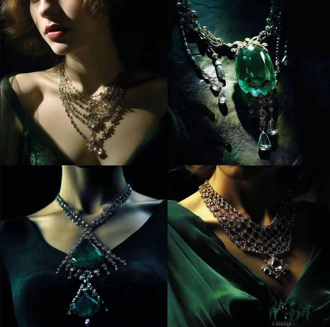 图片[3]-460+专业Midjourney珠宝摄影AI提示词戒指，项链-耳环-手链-宝石等，立即开始创作珠宝艺术-吾爱创业网