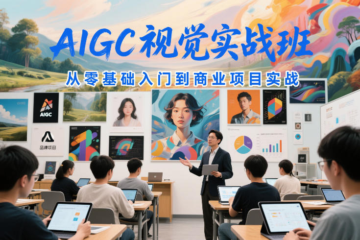 AIGC视觉实战班，从零基础入门到商业项目实战-吾爱创业网