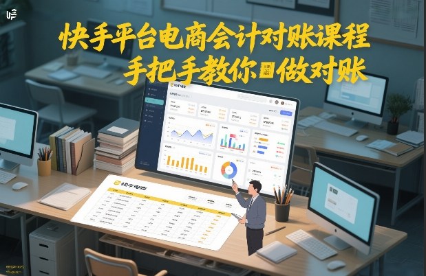 快手平台电商会计对账课程，手把手教你做对账-吾爱创业网