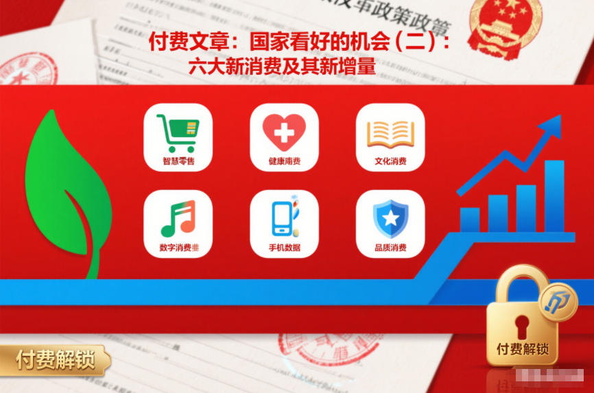 付费文章：国家看好的机会(二)：六大新消费及其新增量-吾爱创业网