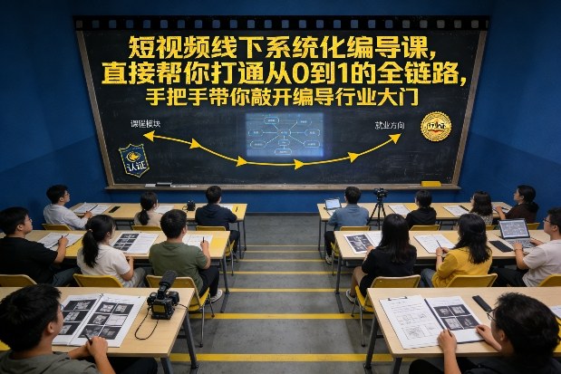 短视频线下系统化编导课，直接帮你打通从0到1的全链路，手把手带你敲开编导行业大门-吾爱创业网