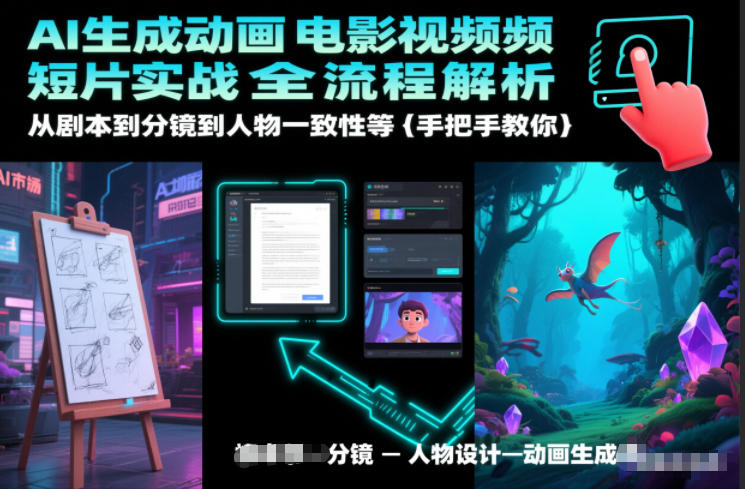 AI生成动画电影视频短片实战全流程解析，从剧本到分镜到人物一致性等手把手教你-吾爱创业网