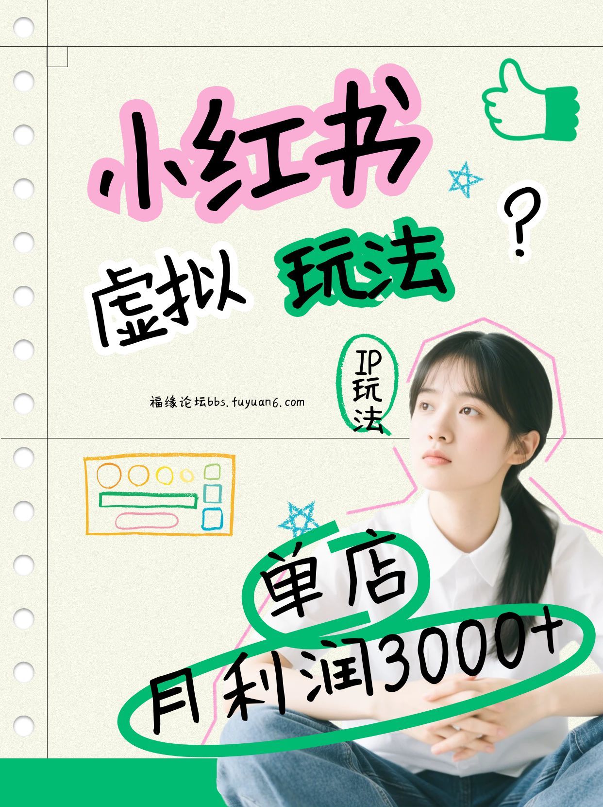 小红书虚拟玩法（铺货流和单品玩法），单店月利润3000+，IP打法+原创商品（0违规）-吾爱创业网
