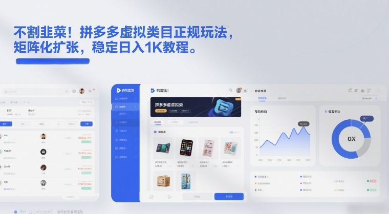 不割韭菜!拼多多虚拟类目正规玩法,矩阵化扩张,稳定日入1K教程【揭秘】-吾爱创业网