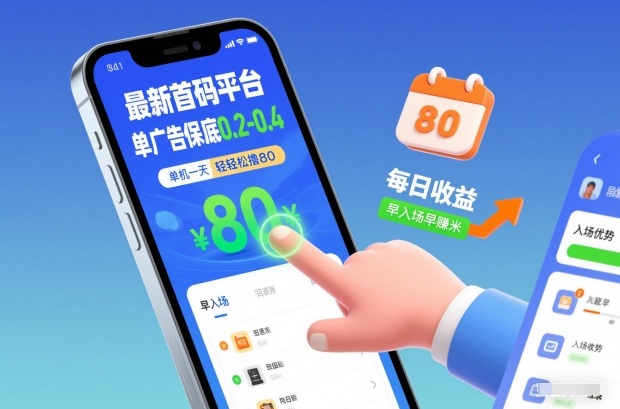 最新首码平台，单广告保底0.2-0.4，单机一天轻松撸80，早入场早賺米【揭秘】-吾爱创业网