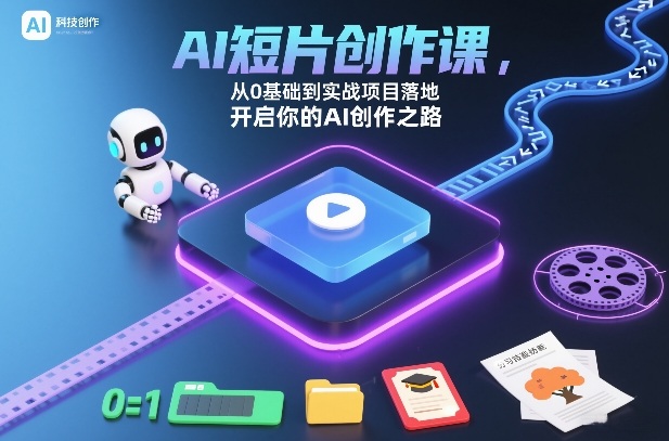 AI短片创作课，从0基础到实战项目落地，开启你的AI创作之路-吾爱创业网